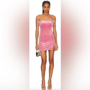 Superdown Symone Feather Mini Dress NWOT